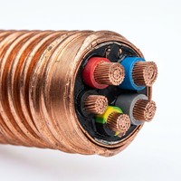 Kabel Tembaga Inti 3+2 Berisolasi Mineral Tahan Api BBTRZ Standar IEC 0.6/1kV untuk Daya Bangunan Cina