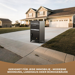 JH-Mech Parcel Lock Drop Box Diseño minimalista moderno ultraestable estructural Buzón de grabado personalizado con caja de paquetes - Product Image 3