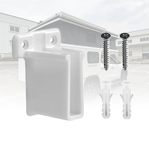 Rv Window Rod <b>Plastic</b> Support <b>Bracket</b> White With Screws Vertical Installation For Vehicle Body Durable - Product Image 1
