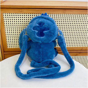 Wholesale 12 Inch Soft Stitch Plush Backpack Dark Blue Anime Cute <strong>Cartoon</strong> Plush Doll Student <strong>Bag</strong> for Boys and Girls - Product Image 4