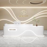 Comptoir de réception de salon de beauté, hôtel, style minimaliste moderne, luxe, laqué, comptoir de bar, nouveau style chinois, écologique, bois durable