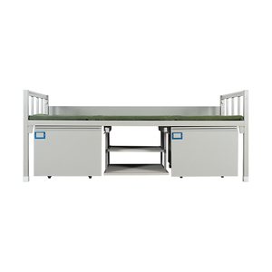 Lit superposé double en métal et acier avec armoire, design moderne pour chambre d'hôtel, d'école ou pour adultes - Product Image 4