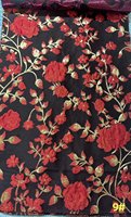 Bahan gaun mewah kain Jacquard brokat bunga kain brokat emas 131gsm