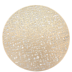 Sous-plats/chargeurs ronds en vinyle métallisé éco-responsables pour la décoration de table à la maison, les bars, les banquets, les mariages et Noël (vente en gros) - Product Image 4