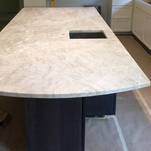 Encimera de Cocina de Cuarcita Blanca, Proyecto Hotelero, Decoración de Lujo, Piedra Natural, Losas de Cuarzo, Losas de Cuarcita <span class=keywords><strong>Taj</strong></span> <span class=keywords><strong>Mahal</strong></span> de Brasil - Product Image 5