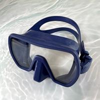 Masque de plongée en silicone souple à faible volume, lunettes de natation et de plongée en apnée, respiration entièrement sèche, verre trempé transparent pour adulte