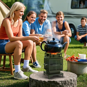 KEON Réchaud à <span class=keywords><strong>granulés</strong></span> d'extérieur personnalisé en acier inoxydable 201 portable Design moderne pour pique-nique combinaison de combustion du <span class=keywords><strong>bois</strong></span> - Product Image 6