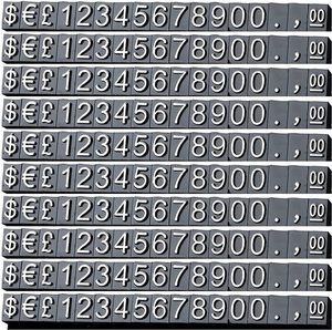 Trang sức số giá tag Set cửa hàng hiển thị nhựa đô la Euro pound Cửa hàng bán lẻ quần áo điện thoại máy tính xách tay Showcase truy cập - Product Image 4