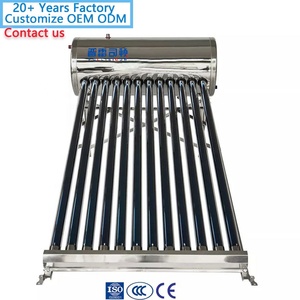 Acier inoxydable à gravité supérieure SUS 304 50L 100L <span class=keywords><strong>150L</strong></span> 200L <span class=keywords><strong>chauffe</strong></span>-<span class=keywords><strong>eau</strong></span> solaire avec tube à vide non pressurisé à faible prix d'usine - Product Image 1