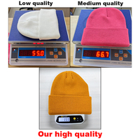 Bonnet d'hiver 110g, 31 couleurs, collection 2026, offre spéciale |   Casquette en acrylique unie chaude avec logo brodé 3D personnalisé OEM, unisexe