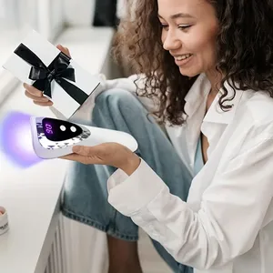 โคมไฟเล็บยูวี LED แบบพกพา ชาร์จผ่าน USB โคมไฟทำเล็บขนาดเล็ก เครื่องอบเล็บพร้อมหลอดไฟ 5 ดวง แห้งเร็วสำหรับเจลทาเล็บ - Product Image 6