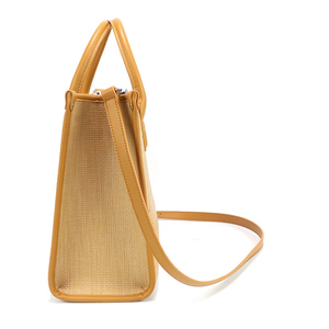Bolsa de Playa de Gran Capacidad para Mujer, Diseño de Correa de Hombro de Cuero PU, Bolsa de Compras para Vacaciones - Product Image 5