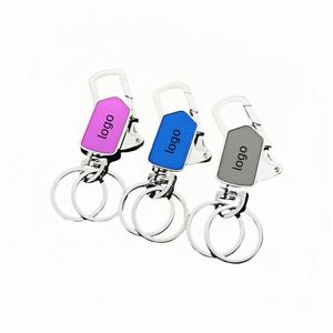 Porte-clés décapsuleur promotionnel en métal, en alliage de zinc, rond, vierge, avec logo gravé sur mesure, souvenir de bar - Product Image 2