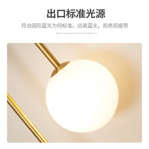 Nordic <b>Wall</b> Lamp Glass Shade Led <b>Light</b> Source E27 Bulb Base <b>Switch</b> Control For Living Room Bedroom Decorative Lighting - Product Image 4