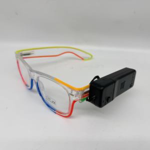 Colore di vendita caldo trasparente luce su occhiali <span class=keywords><strong>da</strong></span> vista lampeggiante senza fili partito Favor occhiali a LED - Product Image 4