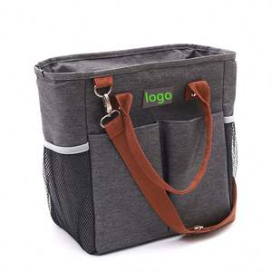 Bolsa Térmica Reutilizable y Elegante para Lonche, con Correa de Hombro y Porta Botella de Agua, para Mujer - Product Image 2