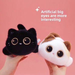 Adorable Gato Negro Pequeño Acostado, Diseño Calico y Siamés, Juguete de Peluche de Poliéster Súper Suave, Muñeco de Confort, Regalo Unisex - Product Image 3