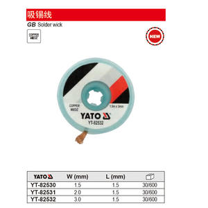 Herramienta de desoldadura YATO con alambre de cobre de 1.5mm x 3mm para reparación de electrónica - Product Image 2
