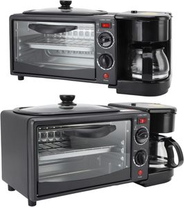 Máquina de Desayuno Eléctrica 3 en 1, Sartén Antiadherente, Horno Tostador, Cafetera (Carcasa de Plástico) - Uso Doméstico y Hotelero 7L - Product Image 4