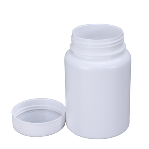 Botella de Plástico PP Blanca Cilíndrica con Tapa de Rosca para Uso en Cuidado Personal - Product Image 1