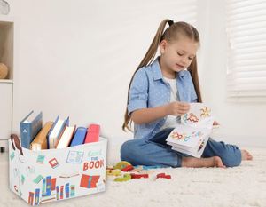 Kids <b>Baskets</b> Cute <b>Storage</b> Bins <b>Rectangular</b> Toy <b>Storage</b> Bin Organizer Book Box - Product Image 4