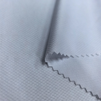 Tissu maille œil-de-perdrix léger 90 GSM 100 % polyester blanc pour vêtements de sport, maillots de cyclisme, doublures