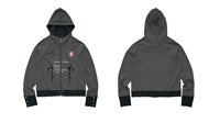 Sweat à capuche zippé Y2K rayé personnalisé pour homme, coupe ample, manches raglan imprimées, style streetwear, veste courte pour homme