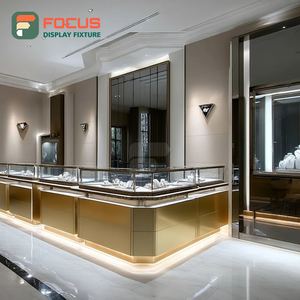 Luxury Shopping Center Jewelry Showcase Tempered Glass Panel Commercial Store Display Counter - Product Image 5