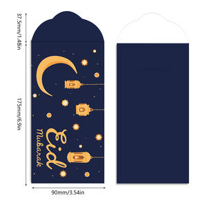 Ensemble de 6 enveloppes à argent pour les célébrations de l'<span class=keywords><strong>A</strong></span>ïd Moubarak et du Ramadan, porte-cadeaux d'argent festifs, fournitures de fête islamique - Product Image 6