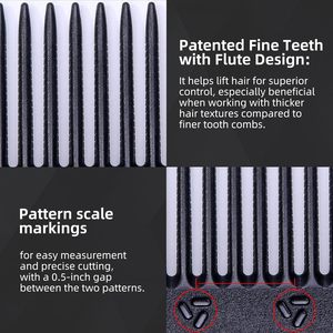 Professional Plastic Antistatic Barber <b>Comb</b> Custom Logo Hair Cutting <b>Comb</b> Salon Hairdressing <b>Comb</b> - Product Image 4