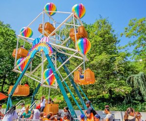 Precio de fábrica, Mini noria de <span class=keywords><strong>2</strong></span> caras, paseos en Parque de Atracciones interior para jardín, centro comercial, hecho de acero de fibra de vidrio duradero - Product Image 3