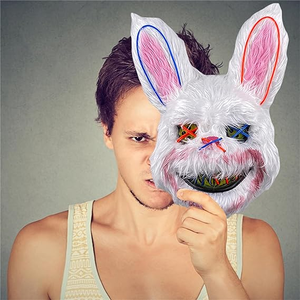 <span class=keywords><strong>Lapin</strong></span> EL <span class=keywords><strong>Masque</strong></span> Festival Cosplay Halloween Effrayant Carnaval Costume Fête <span class=keywords><strong>Horreur</strong></span> Sang <span class=keywords><strong>Lapin</strong></span> Ours Led Clignotant <span class=keywords><strong>Masque</strong></span> - Product Image 6