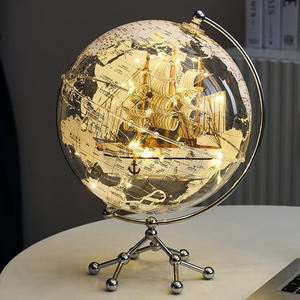 Globe terrestre avec voilier, cadeaux originaux, globe terrestre transparent pour la décoration de la maison, vente chaude Wellfun - Product Image 1