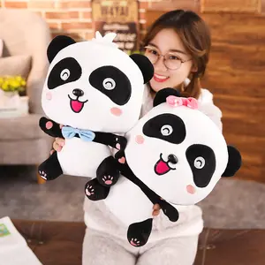 Mainan Panda Kawaii 22CM/35CM/50CM boneka hewan Panda bantal 2023 baru lucu hadiah disesuaikan grosir kedatangan lembut 2340 mewah