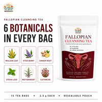 Tisane Nettoyante pour les trompes de Fallope OEM – 6 Plantes Naturelles – Ingrédients Végétaux – Bien-être Quotidien Féminin – Boisson Douce pour l'Autosoins Corporel Féminin