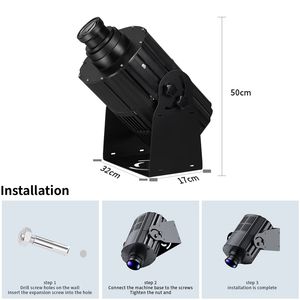 Projecteur de marquage de passage piétonnier <span class=keywords><strong>extérieur</strong></span> de haute qualité, étanche IP67, projecteur publicitaire rotatif, lampe de projection 400w 1000w - Product Image 2