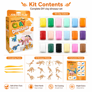 Activités créatives sur le thème des dinosaures pour garçons et filles, cadeaux d'anniversaire/de fêtes - Construisez 12 dinosaures uniques (à partir de 4 ans) - Product Image 2