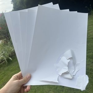 Venta al por mayor <span class=keywords><strong>UDV</strong></span> blanco A4 cáscara de huevo papel adhesivo buen precio clásico troquelado adhesivo anti-falsificación producto - Product Image 1