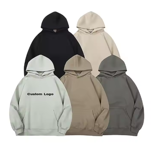 เสื้อฮู้ดสวมหัวโอเวอร์ไซส์ผู้ชายเสื้อฮู้ดพิมพ์ลายพัฟฟ์ไหล่ตกกระแทกน้ำหนักมาก - Product Image 1