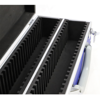 50 pièces de monnaie capacité de dalle boîtier en aluminium mallette de rangement de transport de haute qualité pour le Support de dalle toute la personnalisation boîtier en aluminium