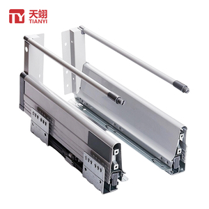 Chất Lượng Cao Mềm Đóng Kim Loại Hộp Ngăn Kéo Trượt Đường Sắt Có Thể Điều Chỉnh Bên Thanh Thiết Kế Hiện Đại Cho Nhà Bếp Phòng Tắm Sử Dụng Chất Liệu Sắt - Product Image 1
