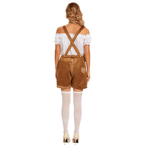Traje de Festival de la Cerveza Bávaro para Mujer: Mono con Sombrero para Actuaciones Escénicas, Talla Adulto, Fuente Transfronteriza, Sin Etiqueta - Product Image 2