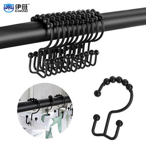 Rideaux de douche Clips de <span class=keywords><strong>rideau</strong></span> en métal avec anneaux Crochet de tige de draperie antirouille - Product Image 1