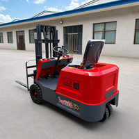 Forklift Counterbalance Listrik 1 Ton 3 Roda 1000kg Bertenaga Baterai Kompak untuk Lorong Sempit Bersertifikasi CE Forklift Gudang