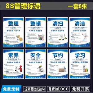 ป้ายความปลอดภัยในการจัดการการผลิตภาษาแคนตัน 6S ป้ายสั่งทำแบบกำหนดเองพร้อมกรอบ KT บอร์ด สำหรับโรงงานและคลังสินค้า - Product Image 4