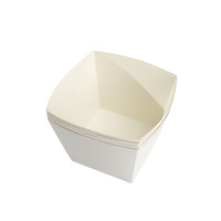 Plateau rectangulaire biodégradable en papier kraft de qualité alimentaire pour usage en restaurant, pour snacks et aliments frits, 4oz et 32oz, personnalisable en gros