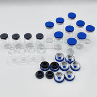 Flacons en verre borosilicate neutre 5ml 7ml 10ml stériles avec bouchon en aluminium, emballage individuel sous sachet pelable