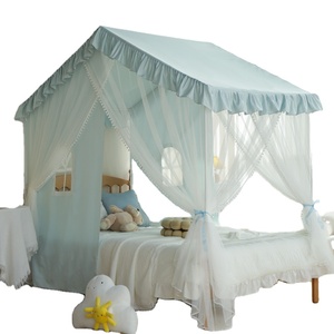 Principessa vento <span class=keywords><strong>letto</strong></span> per bambini tenda piazza in poliestere garza ragazza castello sogno <span class=keywords><strong>zanzariera</strong></span> piccola casa tenda da <span class=keywords><strong>letto</strong></span> per - Product Image 1