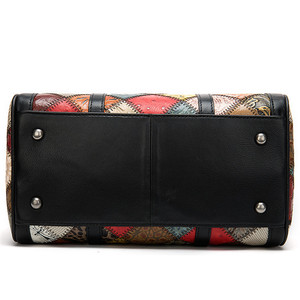 Venta al por mayor de gran capacidad mujeres empalme bandolera de cuero bolsa de viaje al aire libre hombro bolsos bolsas - Product Image 6