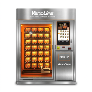 Distributeur automatique de nourriture chaude VendLife en acier inoxydable avec écran tactile de 32 pouces, options de paiement multiples, capacité de 108 à 168 pièces - Product Image 2
